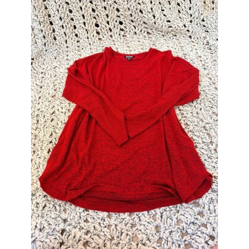 Cozy Fall/winter Holiday Red Knit Long Sleeve Pullover Lightweight Sweater XL